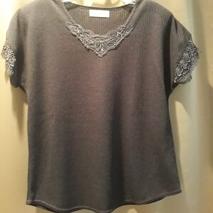 Black Short-sleeve Top, Size M